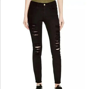 Frame Le Skinny De Jeanne Rip Slim Fit Jeans